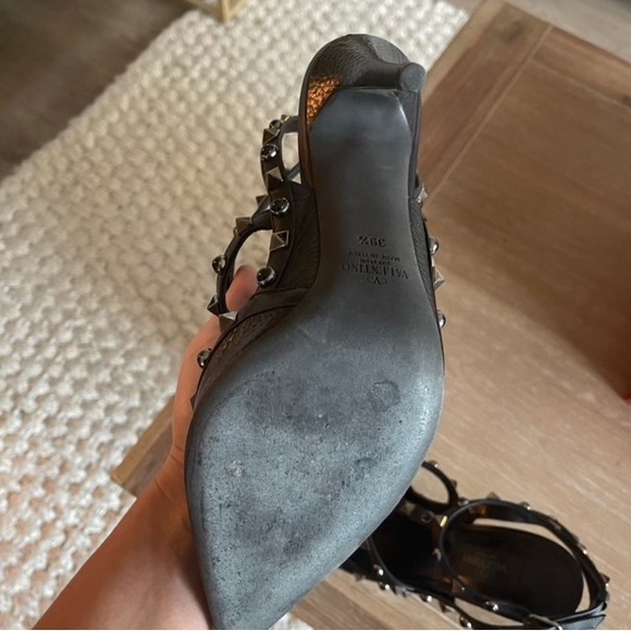 Valentino Rockstar Noir Pumps Size 39.5 - Picture 4 of 6
